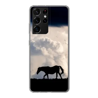 Produktbild von MuchoWow® Handyhülle Schutzhülle Hülle für Samsung Galaxy S21 Ultra Pferd - Wolken - Schatten Silikon Softcase Handy Hülle - Mobiltelefon