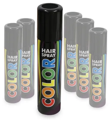 Produktbild von Hairspray Color in verschiedenen Farben buntes Haarspray Haarschmuck farbig (Schwarz)