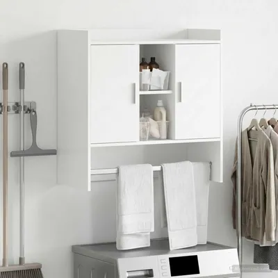 Obrázok produktu pre Maison Exclusive – Nástenná polica, biela, 80 x 36 x 80 cm, drevovláknitá doska