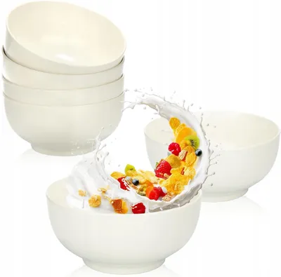 Produktbild von Porzellan Schüsseln Set 6 Stück 600ml Müslischalen