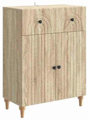 Zdjęcie produktu dla Komoda vidaXL z drewna dębowego Sonoma, 66 x 34,5 x 90 cm, materiał drewnopochodny