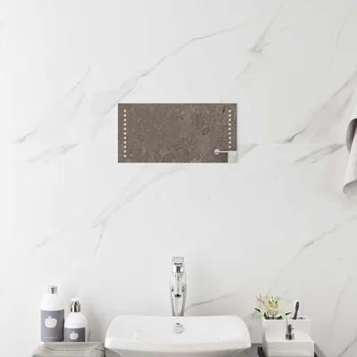 Image de Miroir de salle de bain LED transparent, 40 x 20 cm, en verre trempé
