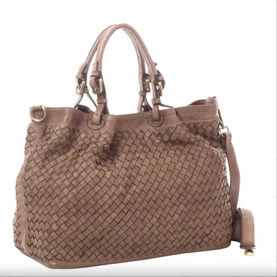 Produktbild von BZNA Handtasche Ronja taupe Designer Umhängetasche Shopper