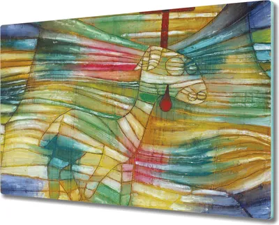 Produktbild von Coloray Schneidebrett Herdabdeckplatte 80x52 cm Kochplattenabdeckung Hackbrett Küchenbrett - Schaf Paul Klee