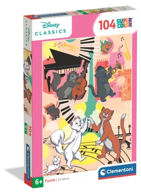 Image de Puzzle CLE 104 SuperKolor Aristochats 25048