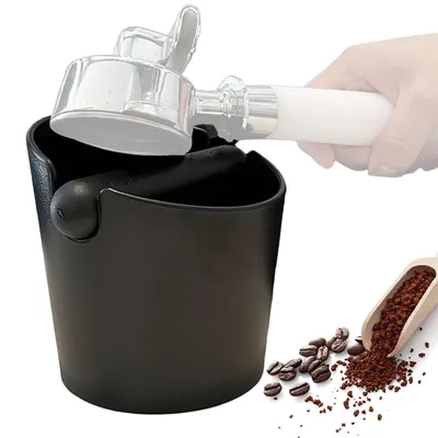 Produktbild von Tischrestebehälter Abklopfbehälter für Siebträger Espresso Abklopfbehälter Knock Box für Kaffeesatz mit Abnehmbarer Geräuschabsorbierender Schlagstang