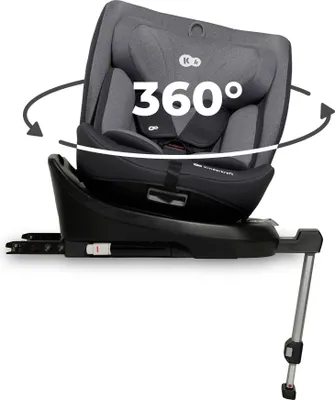 Produktbild von Kinderkraft I-360 i-Size - Kindersitz 40-150 cm - 360° Drehung - RWF/FWF - H-GUARD System - SPS+ - 5-Punkt-Gurt - ISOFIX - Stützbein - Grau