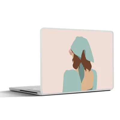 Produktbild von MuchoWow® Laptop Aufkleber Sticker Cover Sommer - Frau - Abstrakt 30x22 cm - Laptop-Sticker