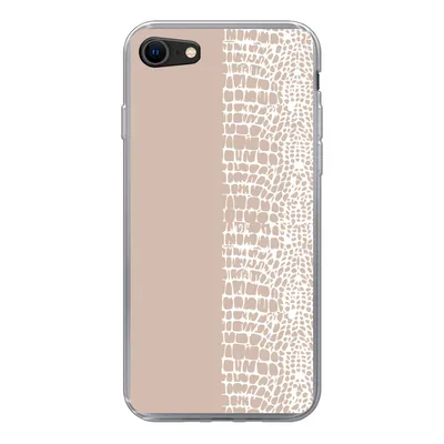Produktbild von MuchoWow® Handyhülle Schutzhülle Hülle für iPhone SE 2022 Schlange - Design - Rosa Silikon Softcase Handy Hülle - Schutzhülle