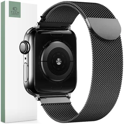 Obrázek produktu pro Tech-Protect Milanesband Apple Hodinky 4 / 5 / 6 / 7 / 8 / 9 / Se (38 / 40 / 41 Mm) Černé