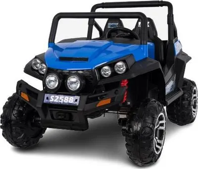 Produktbild von Kinder-Elektroauto RSX, blau - 2x12V, 4 X MOTOR, 2,4 GHz Fernbedienung, Zwei Kunstledersitze, Weiche EVA Räder, FM Radio, Bluetooth