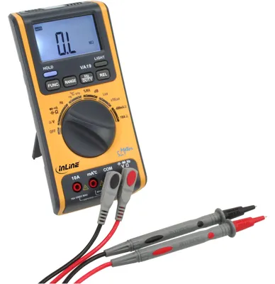 Zdjęcie produktu dla InLine 43116, Multimetr cyfrowy, 0.0001 - 600 V, 0,001 - 600 V, 0,001 - 10 A, 0,001 - 10 A, 0,001 - 200 kHz