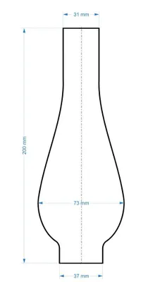 Obrázek produktu pro Skleněný cylindr k lampě 5"