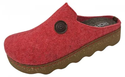 Produktbild von Rohde Damen Pantoffel Hausschuh Filz Plateausohle lose Einlagen Foggia-D 6120, Größe:40 EU, Farbe:Rot