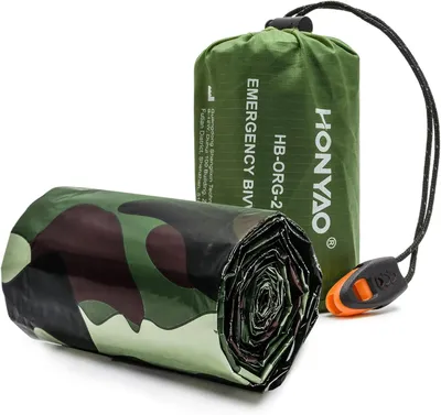 Productafbeelding van Survival Slaapzak met Signaalfluit, Lichtgewicht, Herbruikbare Nooddeken, voor Outdoor