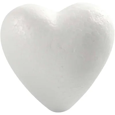 Produktbild von Creativ Company Herz, Bastelset für Kinder, Polystyrene, Weiß