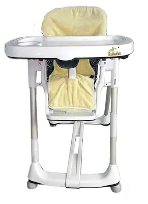 Image de Housse pour chaise haute Pappa en polaire, fabriquée en Italie, de couleur jaune
