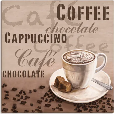Zdjęcie produktu dla Obraz na płótnie ARTland „Czekolada – Cappuccino” Rozmiar: 50 x 50 cm