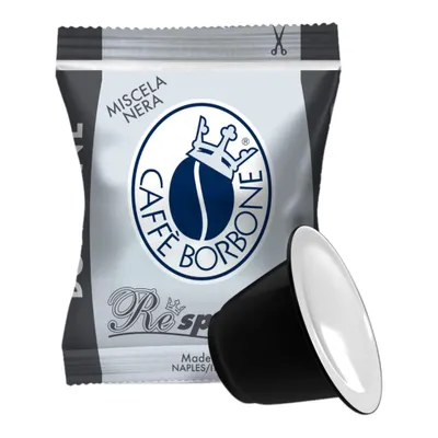A coffee capsule and its packaging are shown against a white background.