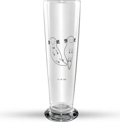 Produktbild von Mr. & Mrs. Panda Bierglas Axolotl Freundin - Transparent - Geschenk, Lurche, Trinkglas, Liebe, Glasbierglas, Bier Glas, Glasbecher, Bierbecher, Lurch