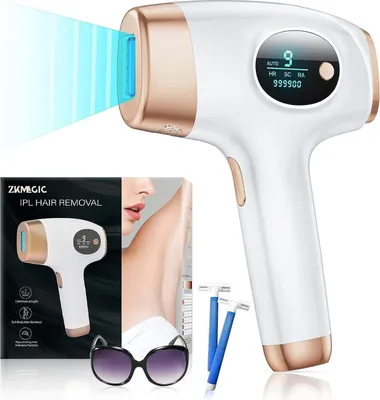 Produktbild von JUNG IPL-Haarentferner Laser Haarentfernungmit9 Energiestufen und 3 Funktionen HR/SC/RA, 999,900 Lichtimpulse, 1 Aufsatz, Frauen, Männer