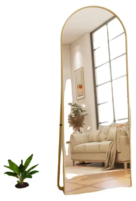 Immagine prodotto di Specchio a figura intera, design moderno, vetro infrangibile, oro