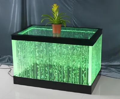 Image de Table basse Design Eau Colonnes Eau Tables Canapé LED Lumineux Nouveau