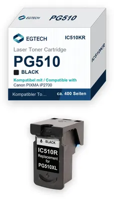 Produktbild von Tinte kompatibel mit Canon PG510 Schwarz 400 S. PIXMA iP2700 PIXMA iP2702