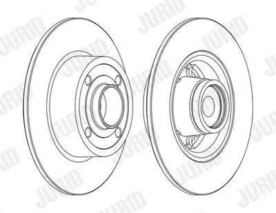 Produktbild von 2x JURID Bremsscheibe 562376J-1 für RENAULT Clio III Schrägheck (BR0/1 CR0/1)