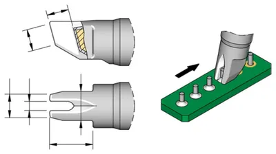 Produktbild von JBC Lötspitze Serie C245 Sondertypen, C245751/3,0 x 3,0 mm, Ziehlötspitze C245751
