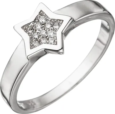 Produktbild von Gr. 64 Damen Ring Stern 925 Sterling Silber mit Zirkonia Silberring