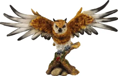 Produktbild von Eule, Uhu, Kauz, Vogel, Deko, Garten, Tier, Figur, Skulptur, Raubvogel, Baum, Stein, Fels, Objekt,