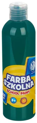 Obrázek produktu pro Farba szkolna naturalna tempera Astra 250 ml zielona ciemna