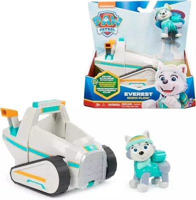Produktbild von PAW Patrol , Schneemobil mit Everest-Figur (Sustainable Basic Vehicle/Basis Fahrzeug), Schneemobil, PAW Patrol, 3 Jahr(e), Kunststoff, Blau, Weiß