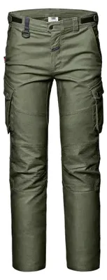 Productafbeelding van Sir Safety KOMBAT stretch werkbroek voor heren, katoenmix, met voorgevormde knieën, kleur: donkerolijfgroen, maat 60