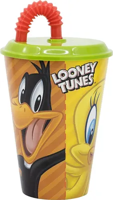 Produktbild von Looney Toones - Trinkbecher mit Strohhalm