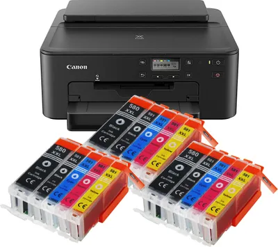 Produktbild von Canon Pixma TS705a Tintenstrahldrucker mit 15 kompatiblen XXL Patronen