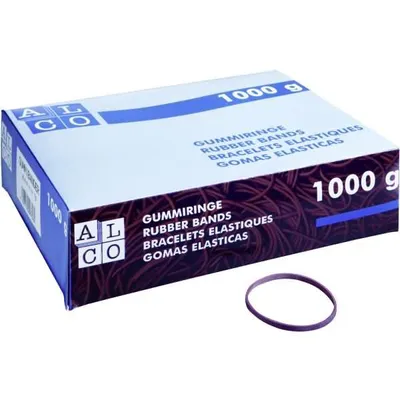 Produktbild von Alco Gummiband Naturkautschuk 17x200mm rot 1000g
