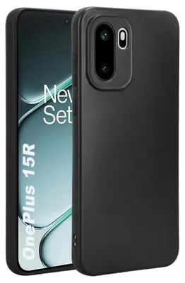 Immagine prodotto di Custodia per cellulare OnePlus 15R in silicone e TPU, sottile, resistente agli urti, flessibile, nera