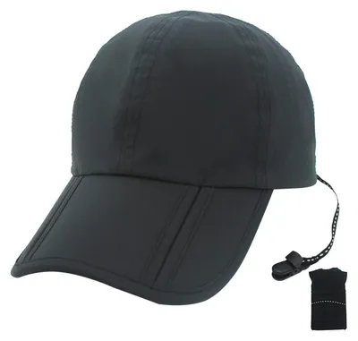 Produktbild von Baseball Cap Herren Verstellbar Wasserdicht Faltbar Schwarz Einheitsgröße