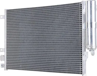 Produktbild von Kondensator Klima mit Trockner Kühlrohre parallel HELLA für u.a. RENAULT KANGOO