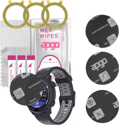 Produktbild von apgo 3 Stück Schutzglas, Matt, kompatibel mit Coros Pace 2 Smartwatch, Hybrid 8H, Ersatz für Hartglas, Displayschutzglas, Bildschirmschutz, Displayschutz, kratzfest