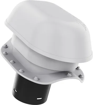 Produktbild von KRONO-PLAST Sanitär-Entlüftungskamin 125 für Blechdachziegel W Profil Doppelrömer Dachziegel Lüfter Dachlüfter (Helgrau)