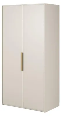 Obrázek produktu pro Selsey Frame - Šatní skříň dvoudveřová s tyčí na šaty a policemi, 100 cm, béžová