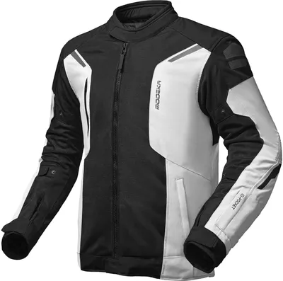 Produktbild von Modeka Khao Air II wasserdichte Motorrad Textiljacke, schwarz/hellgrau, XL
