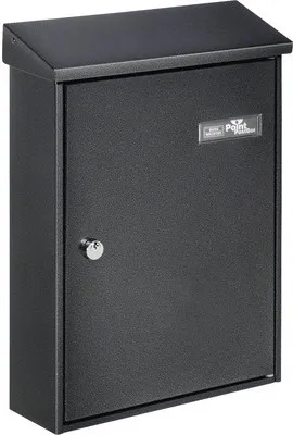 Produktbild von Burg Wächter Briefkasten Stahl pulverbeschichtet BxHxT 270/370/92 mm Castello 430 anthrazit mit Klappe