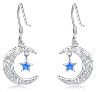 Produktbild von Solidchoice – Ohrringe mit Sternen und Mond, 925 Sterlingsilber