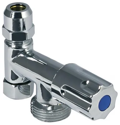 Produktbild von Doppel-Eckventil 3/8" Geräteventil 3/4" Schlauchanschluss Eckfix