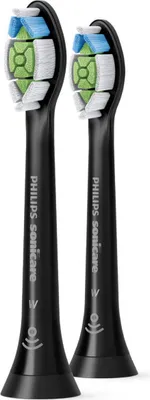 Zdjęcie produktu dla Philips Wymienne gwki szczoteczki | HX6062/88 Sonicare Optimal White | Gwki | Dla dorosych | Liczba gwek szczoteczki w zestawie 2 | Czarny