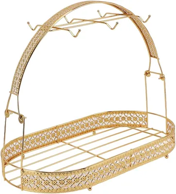 Image de Organisateur de cuisine avec roulettes et crochets - Idéal pour la cuisine - 80 x 40 x 162,5 cm